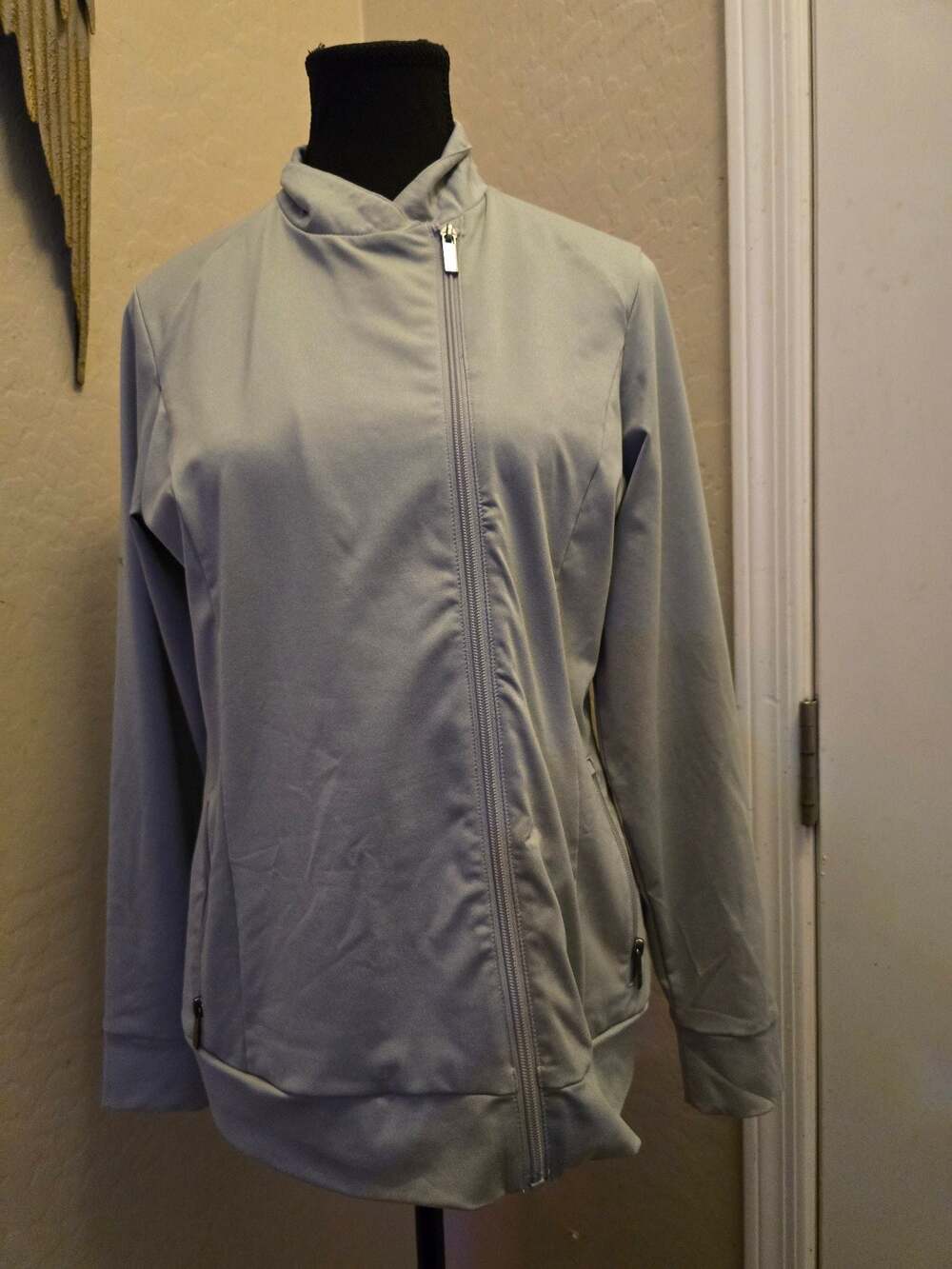 PING SensorCool Women's Full Zip Golf Jacket Gray Performance Athletic